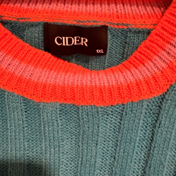 Cider 1XL Colorful Patchwork Sweater - Picture 3 of 5